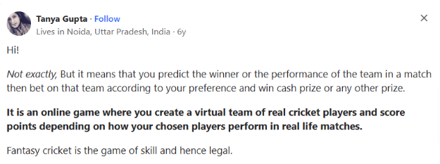 Is Fantasy Cricket Gambling